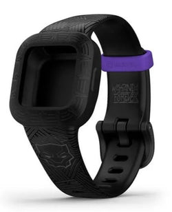Front view of the Garmin Vivofit Jr 3 Accessory Bands in  Marvel Black Panther  