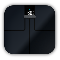 View of the Garmin Index S2 Smart Scale in Black