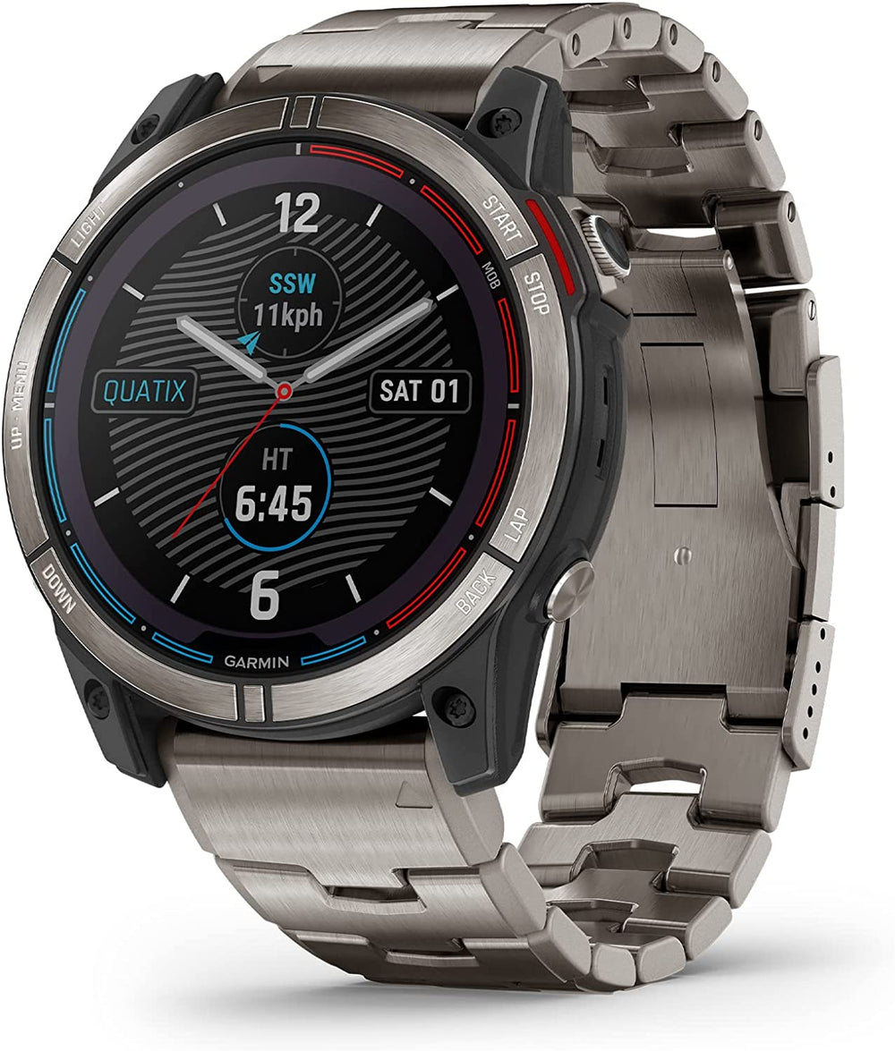 Front view of the Garmin Quatix 7 Marine GPS Smartwatch Solar Edition