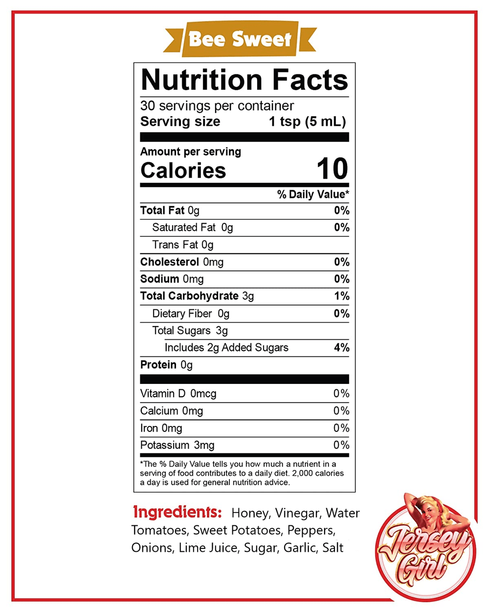 Jersey Girl All Natural (Low Sodium) Sweet Potato Hot Sauce - Variety 4 Pack Hot Sauce Jersey Girl Hot Sauce   