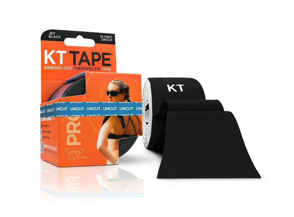 KT Tape Pro Synthetic 16 Feet Uncut Sports Therapy KT Tape Black  