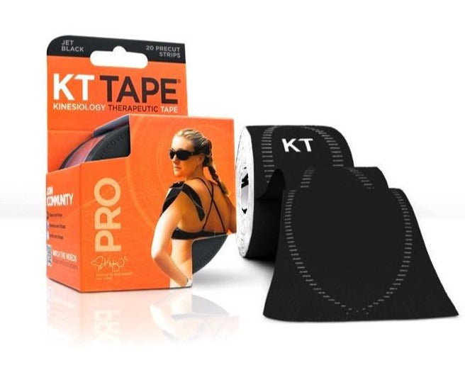 KT Tape Pro Synthetic (Pre-cut 20 strips) Sports Therapy KT Tape Jet Black  