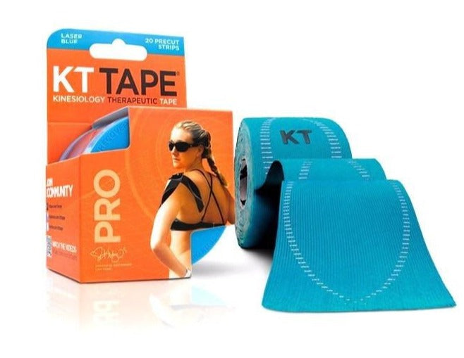 KT Tape Pro Synthetic (Pre-cut 20 strips) Sports Therapy KT Tape Laser Blue  