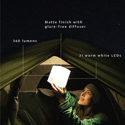 BioLite Luci Charge 360 Inflatable Camping Lantern infographic