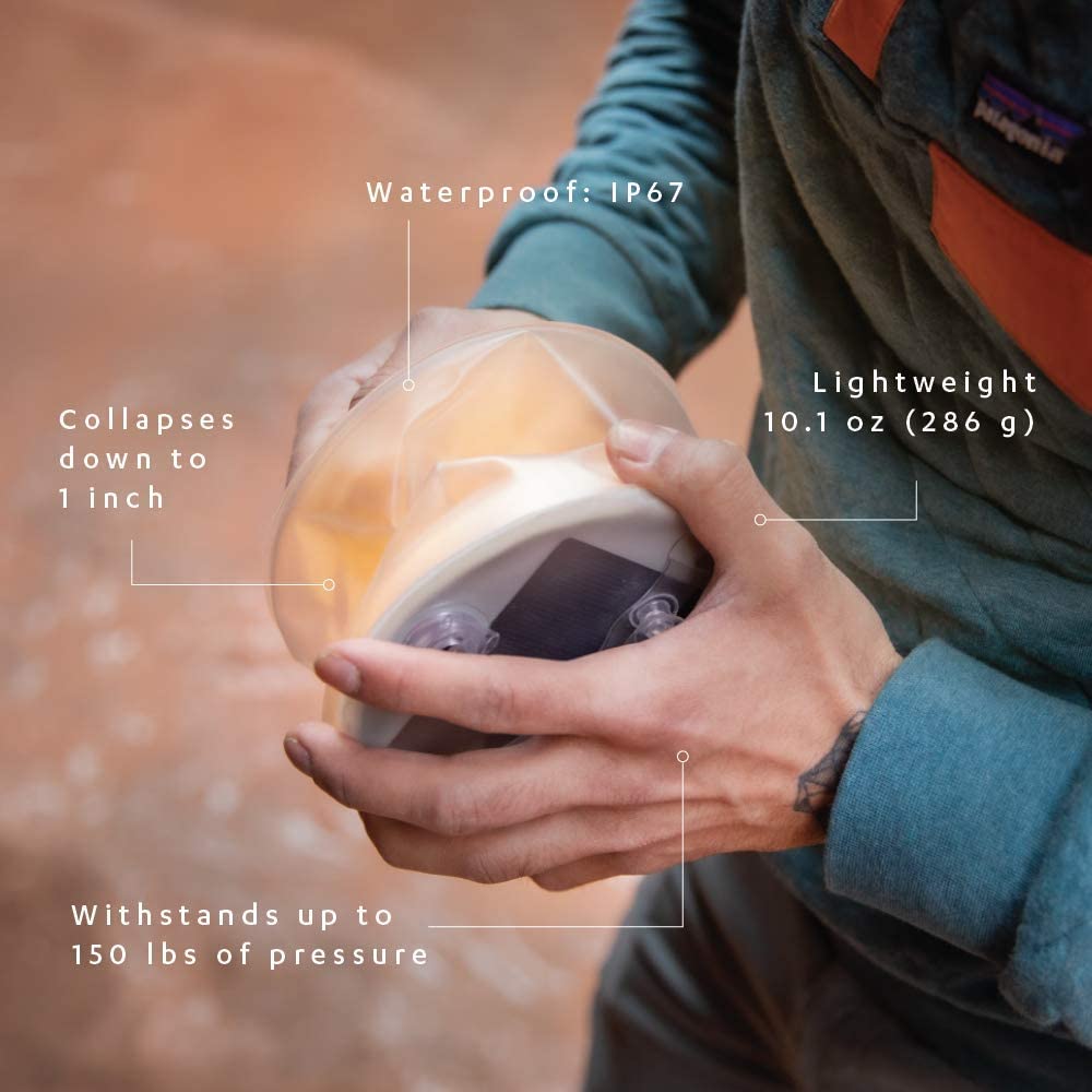 BioLite Luci Charge 360 Inflatable Camping Lantern infographic 