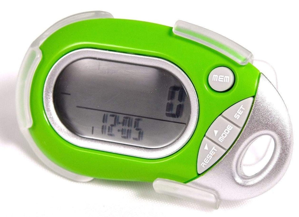 Pedusa PE-771 Tri-Axis Multi-Function Pocket Pedometer with Clip & Lanyard Pedometers PEDUSA Green  