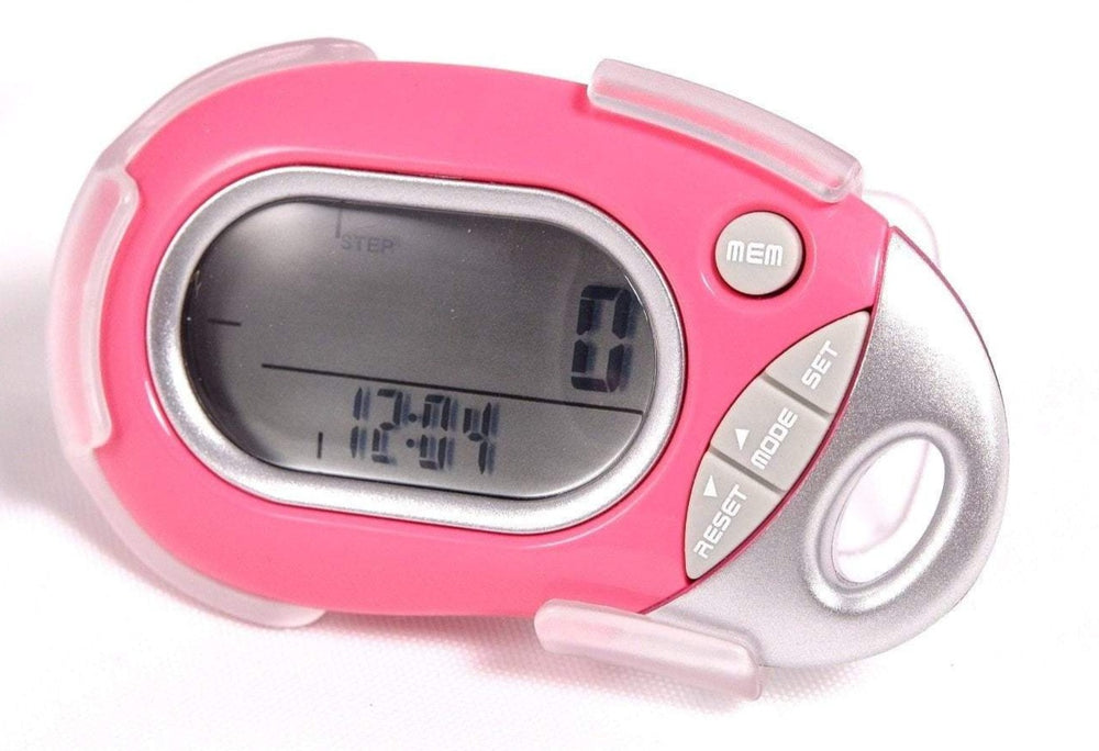 Pedusa PE-771 Tri-Axis Multi-Function Pocket Pedometer with Clip & Lanyard Pedometers PEDUSA Pink  