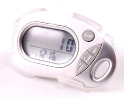 Pedusa PE-771 Tri-Axis Multi-Function Pocket Pedometer with Clip & Lanyard Pedometers PEDUSA White  