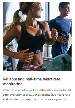 Polar H9 Bluetooth, ANT+ and 5 kHz Coded Heart Rate Sensor
