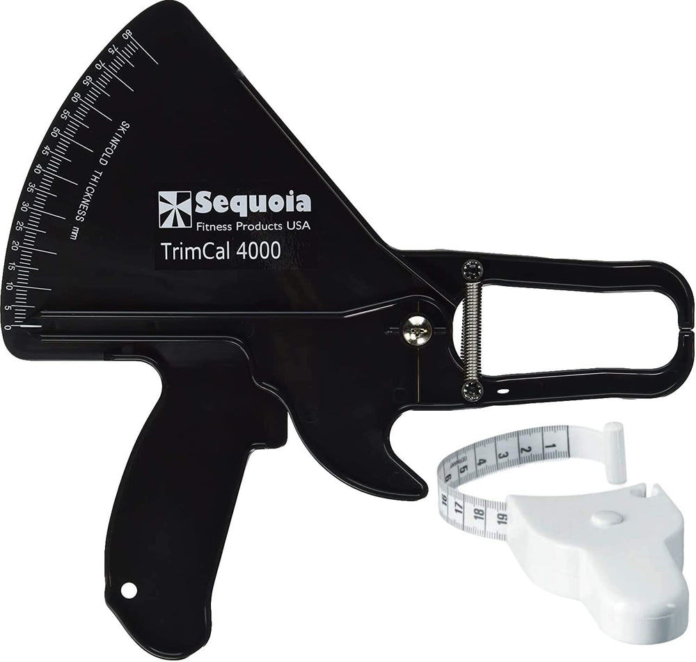 Sequoia Fitness Trimcal 4000 Fat Caliper & Body Tape Bundle Body Measurement Sequoia Black Caliper / White Tape  