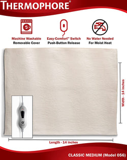 Thermophore Classic Moist Heat Pack (Model 056) Medium (14 x 14) Heating Pads Thermophore   