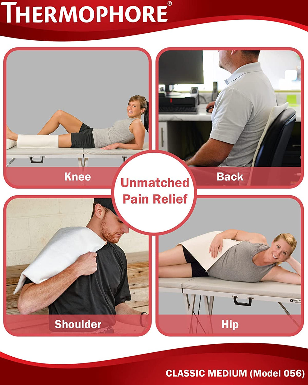 Thermophore Classic Moist Heat Pack (Model 056) Medium (14 x 14) Heating Pads Thermophore   