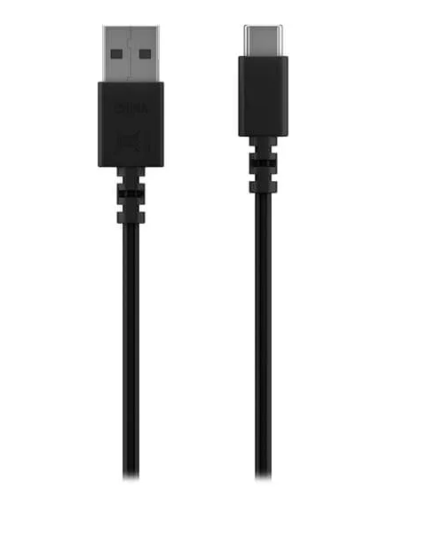 View of the Cable Charger laid out showing both ends of the cable.